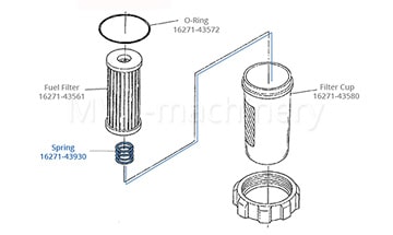 Kubota 16271-43930 for filter