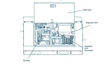 Right side scheme of Driven Engine Welder HDW310M-I